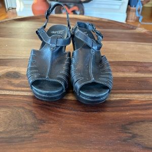 Dansko Randy Black Heeled Sandals